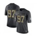 Men's Philadelphia Eagles #97 Malik Jackson Limited Black 2016 Salute to Service Football Jersey