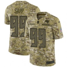 Men's Nike Tampa Bay Buccaneers #99 Warren Sapp Limited Camo 2018 Salute to Service NFL Jersey