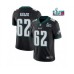 Men's Philadelphia Eagles #62 Jason Kelce Black Super Bowl LVII Patch Vapor Untouchable Limited Stitched Jersey