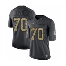 Men's Seattle Seahawks #70 Mike Iupati Limited Black 2016 Salute to Service Football Jersey