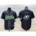 Men's Philadelphia Eagles #11 AJ Brown Black Team Big Logo With Patch Cool Base Stitched Baseball Jersey