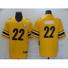 Men's Pittsburgh Steelers #22 Najee Harris Nike Yellow 2021 Draft First Round Pick Limited Stitched Jersey