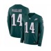 Men's Nike Philadelphia Eagles #14 Mike Wallace Limited Green Therma Long Sleeve NFL Jersey