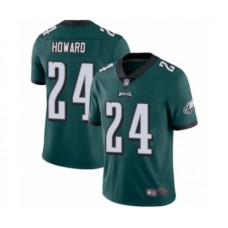 Men's Philadelphia Eagles #24 Jordan Howard Midnight Green Team Color Vapor Untouchable Limited Player Football Jersey