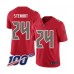 Men's Tampa Bay Buccaneers #24 Darian Stewart Limited Red Rush Vapor Untouchable 100th Season Football Stitched Jersey