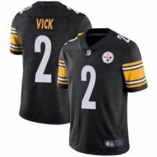 Men's Pittsburgh Steelers #2 Michael Vick Black Nike Draft Vapor Limited Stitched Jersey