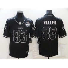 Men's Oakland Raiders #83 Darren Waller Black 60th Anniversary Vapor Untouchable Limited Stitched Jersey