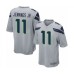 Men's Seattle Seahawks #11 Gary Jennings Jr. Game Grey Alternate Football Jersey