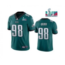 Men's Philadelphia Eagles #98 Robert Quinn Green Super Bowl LVII Vapor Untouchable Limited Stitched Jersey