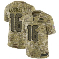 Men's Nike Seattle Seahawks #16 Tyler Lockett Limited Camo 2018 Salute to Service NFL Jersey