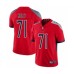 Men's Tennessee Titans #71 Dennis Kelly Limited Red Inverted Legend Football Jersey