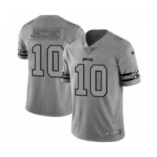 Men's Philadelphia Eagles #10 DeSean Jackson Limited Gray Team Logo Gridiron Football Stitched Jersey