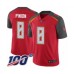 Men's Tampa Bay Buccaneers #8 Bradley Pinion Red Team Color Vapor Untouchable Limited Player 100th Season Football Stitched Jersey