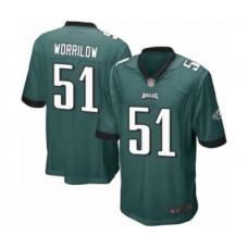 Men's Philadelphia Eagles #51 Paul Worrilow Game Midnight Green Team Color Football Jersey