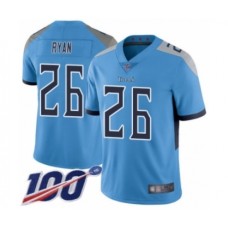 Men's Tennessee Titans #26 Logan Ryan Light Blue Alternate Vapor Untouchable Limited Player 100th Season Football Jersey