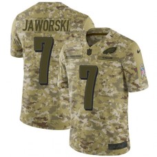 Men's Nike Philadelphia Eagles #7 Ron Jaworski Limited Camo 2018 Salute to Service NFL Jersey