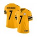 Men's Pittsburgh Steelers #7 Ben Roethlisberger Limited Gold Inverted Legend Football Jersey