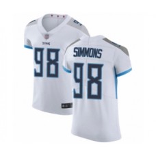 Men's Tennessee Titans #98 Jeffery Simmons White Vapor Untouchable Elite Player Football Jersey