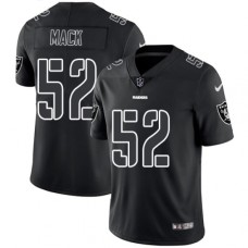 Men's Nike Oakland Raiders #52 Khalil Mack Limited Black Rush Impact NFL Jersey