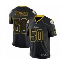 Men's Pittsburgh Steelers #50 Ryan Shazier Limited Lights Out Black Rush Football Stitched Jersey