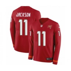 Men's Nike Tampa Bay Buccaneers #27 Ronald Jones II Limited Red Therma Long Sleeve NFL Jersey