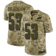 Men's Nike Philadelphia Eagles #53 Nigel Bradham Limited Camo 2018 Salute to Service NFL Jersey