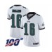 Men's Philadelphia Eagles #16 Mack Hollins White Vapor Untouchable Limited Player 100th Season Football Stitched Jersey