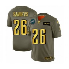 Men's Philadelphia Eagles #26 Miles Sanders Olive Gold 2019 Salute to Service Limited Player Football Stitched Jersey