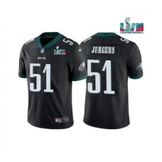 Men's Philadelphia Eagles #51 Cam Jurgens Black Super Bowl LVII Vapor Untouchable Limited Stitched Jersey