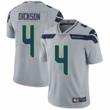 Men's Nike Seattle Seahawks #4 Michael Dickson Grey Alternate Vapor Untouchable Limited Player NFL Jersey