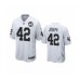 Men's Oakland Raiders #42 Karl Joseph Game 60th Anniversary White Football Jersey