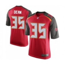 Men's Tampa Bay Buccaneers #35 Jamel Dean Game Red Team Color Football Jersey