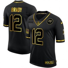 Men's Tampa Bay Buccaneers #12 Tom Brady Olive Gold Nike 2020 Salute To Service Limited Stitched Jersey