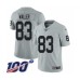 Men's Oakland Raiders #83 Darren Waller Limited Silver Inverted Legend 100th Season Football Jersey