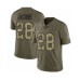 Men's Oakland Raiders #28 Josh Jacobs Limited Olive Camo 2017 Salute to Service Football Jersey