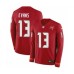 Men's Nike Tampa Bay Buccaneers #13 Mike Evans Limited Red Therma Long Sleeve NFL Jersey