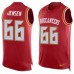 Men's Nike Tampa Bay Buccaneers #66 Ryan Jensen Limited Red Player Name & Number Tank Top NFL Jersey