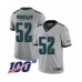 Men's Philadelphia Eagles #52 Paul Worrilow Limited Silver Inverted Legend 100th Season Football Jersey