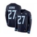 Men's Nike Tennessee Titans #27 Eddie George Limited Navy Blue Therma Long Sleeve NFL Jersey