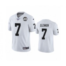 Men's Oakland Raiders #7 Mike Glennon White 60th Anniversary Vapor Untouchable Limited Player 100th Season Football Jersey