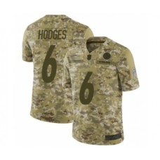 Men's Pittsburgh Steelers #6 Devlin Hodges Limited Camo 2018 Salute to Service Football Stitched Jersey