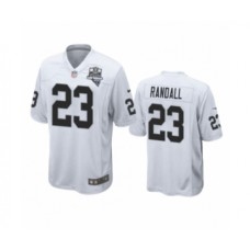 Men's Oakland Raiders #23 Damarious Randall White 2020 Inaugural Season Game Stitched Jersey