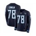 Men's Nike Tennessee Titans #78 Jack Conklin Limited Navy Blue Therma Long Sleeve NFL Jersey