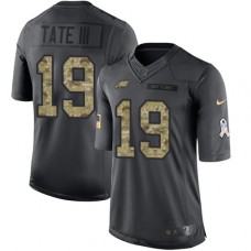 Men's Nike Philadelphia Eagles #19 Golden Tate III Limited Black 2016 Salute to Service NFL Jersey