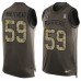 Men's Nike Oakland Raiders #59 Tahir Whitehead Limited Green Salute to Service Tank Top NFL Jersey