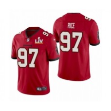 Men's Tampa Bay Buccaneers #97 Simeon Rice Red 2021 Super Bowl LV Stitched Jersey