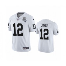 Men's Oakland Raiders #12 Zay Jones White 2020 Inaugural Season Vapor Limited Stitched Jersey