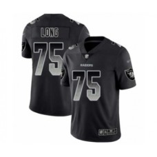 Men's Oakland Raiders #75 Howie Long Black Smoke Fashion Limited Football Stitched Jersey