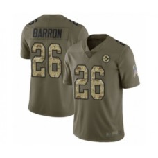 Men's Pittsburgh Steelers #26 Mark Barron Limited Olive Camo 2017 Salute to Service Football Stitched Jersey