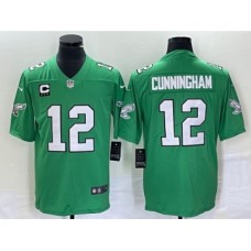 Men's Nike Philadelphia Eagles #12 Randall Cunningham Green C 2023 Vapor Limited Throwback Stitched Jersey